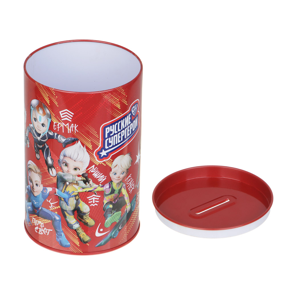 Копилка "Русские супергерои", 9x14 см, жесть, арт.№ 511-312