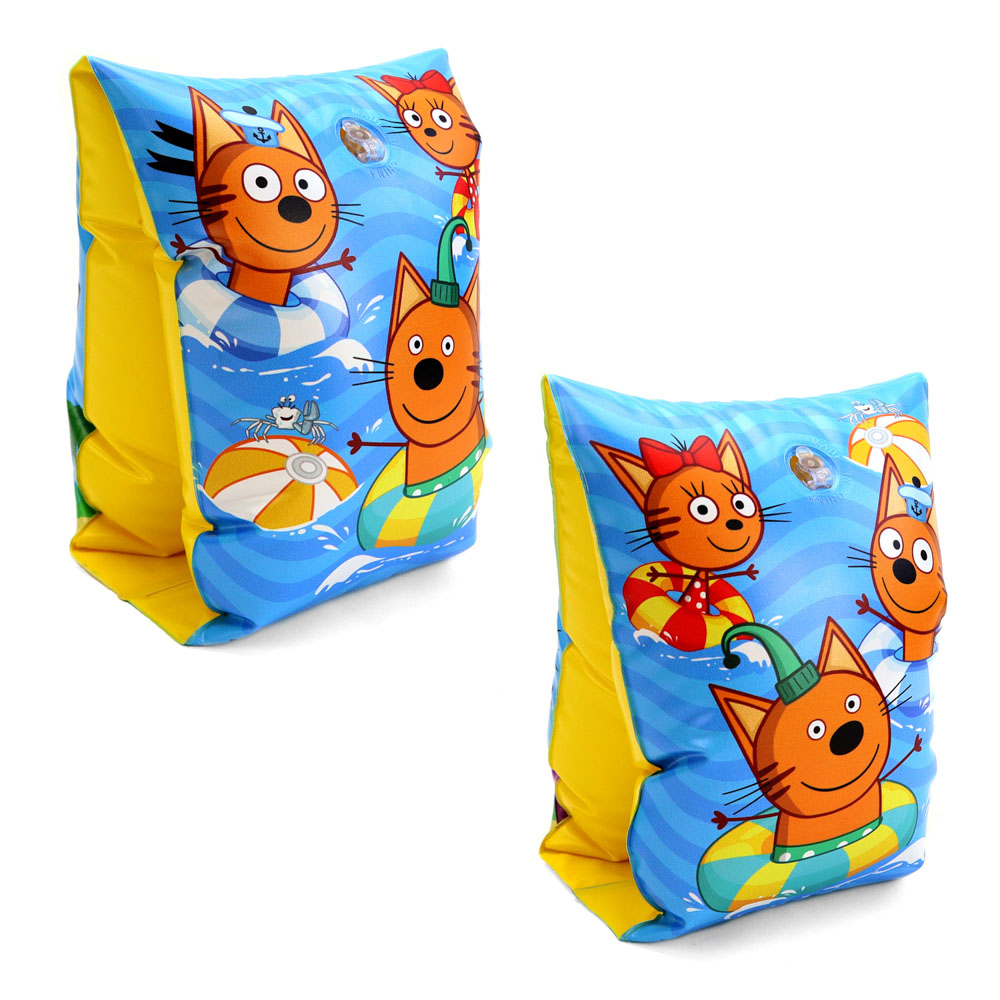 НД ПЛЭЙ Нарукавники надувные "Три кота", ПВХ, 23х15см, 2 дизайна, арт.№ 272-842