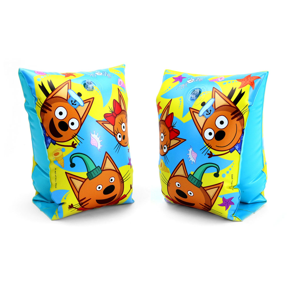 НД ПЛЭЙ Нарукавники надувные "Три кота", ПВХ, 23х15см, 2 дизайна, арт.№ 272-842