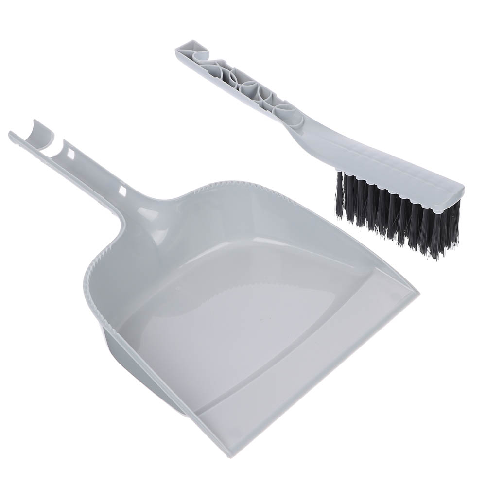 Набор для уборки с щеткой и совком тм VETTA Практик, пластик, 29х19,5х6см, арт.№ 445-365