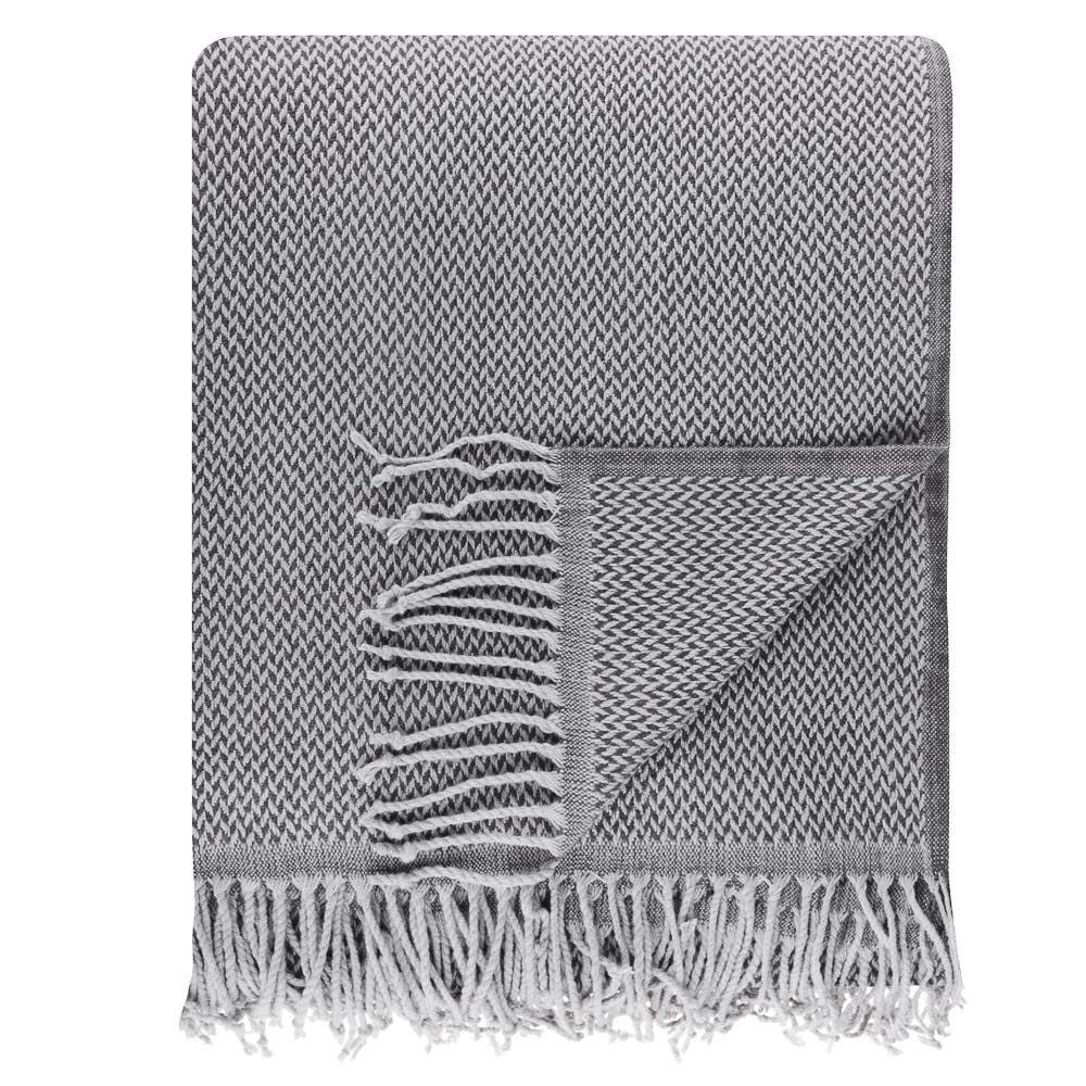 PROVANCE Плед жаккардной вязки, акрил, 150х200см, серый, арт.№ 486-167