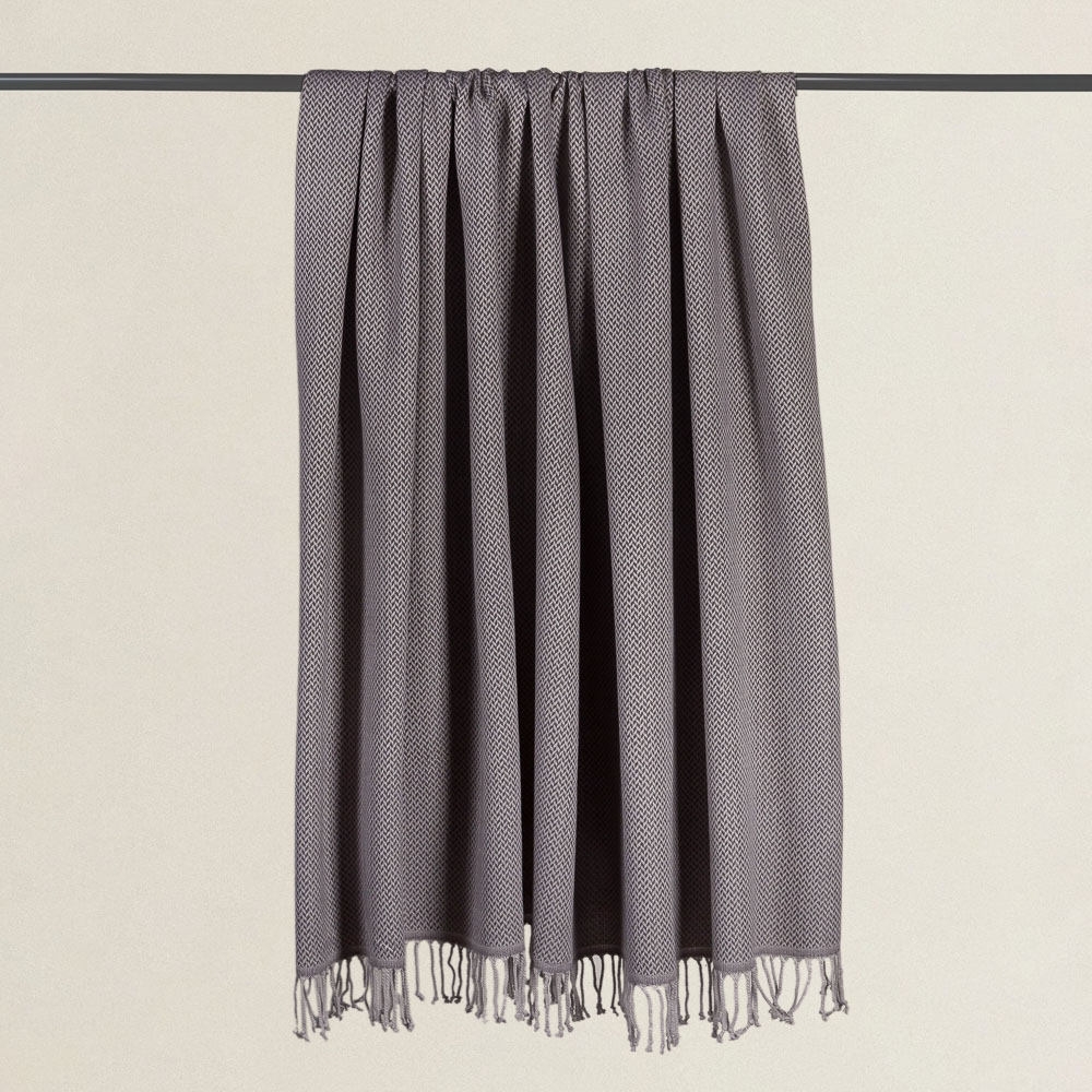 PROVANCE Плед жаккардной вязки, акрил, 150х200см, серый, арт.№ 486-167