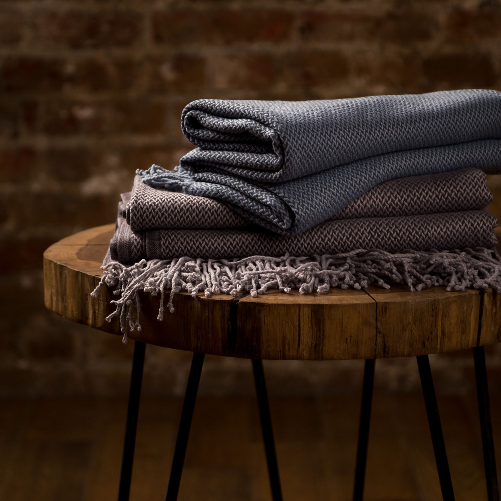 PROVANCE Плед жаккардной вязки, акрил, 150х200см, серый, арт.№ 486-167