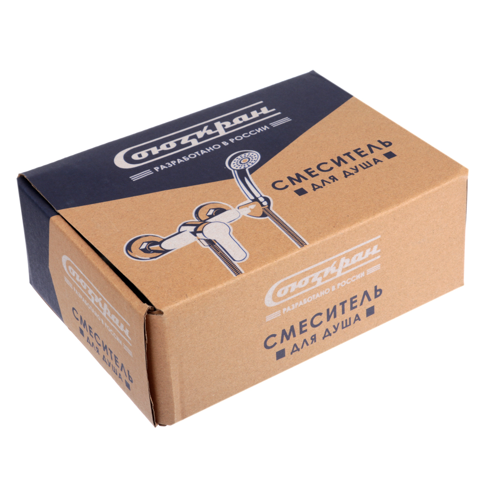 СоюзКран Смеситель для душа с душ. набором, керам. картридж 40мм, хром, цинк, SК04-N112, арт.№ 567-106