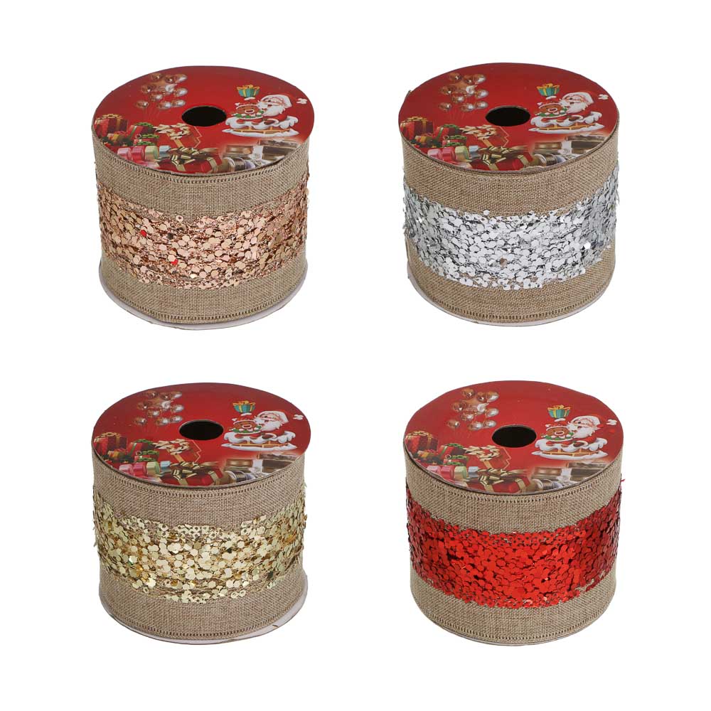 Лента, 6,3 см x 2,7 м, полиэстер, арт.2, 4 диз., арт.№ 505-157