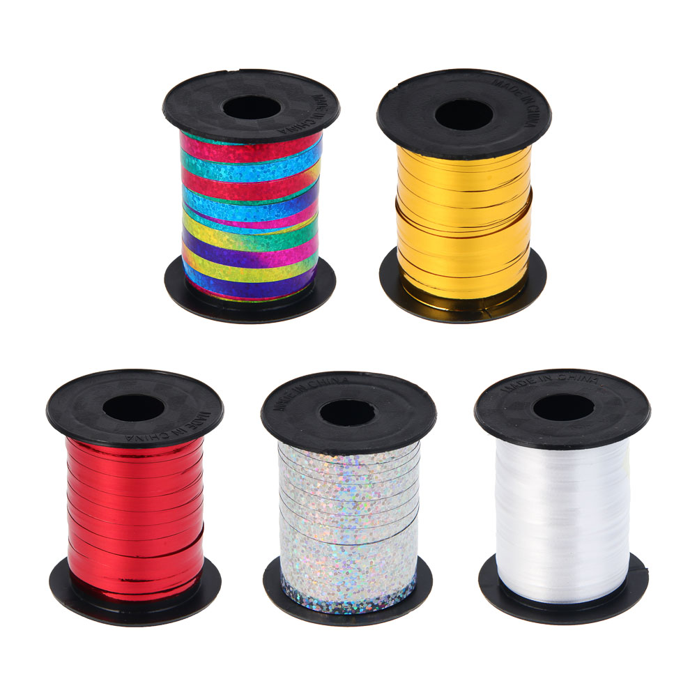 Лента для подарков, 5мм x 10м, ПП, 5 видов, арт.№ 505-159