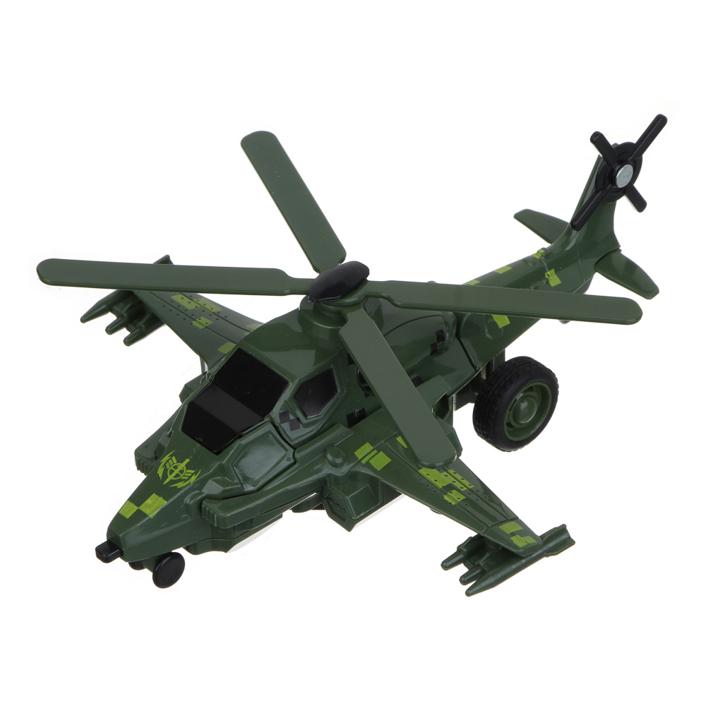 ИГРОЛЕНД Вертолет - трансформер 2 в 1, инерция, удар, ABS, 17х6х15 см, 2 дизайна, арт.№ 296-002