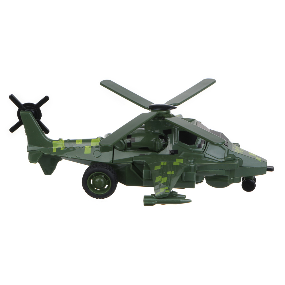 ИГРОЛЕНД Вертолет - трансформер 2 в 1, инерция, удар, ABS, 17х6х15 см, 2 дизайна, арт.№ 296-002