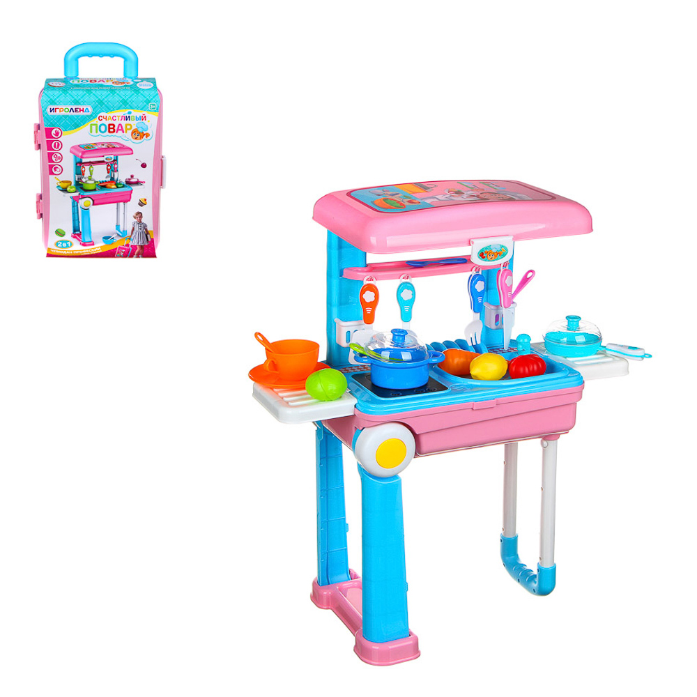 ИГРОЛЕНД Набор игровой "Чемодан Профессии", 28пр, (свет,звук-опция), ABS, 20х30х12см, 6 дизайнов, арт.№ 294-127