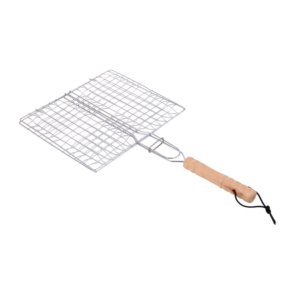 Решетка-гриль хром. тм GRILLBOOM, 20х24х2см, эконом, арт.№ 333-823