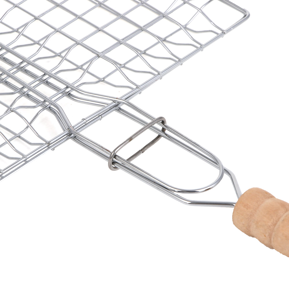 Решетка-гриль хром. тм GRILLBOOM, 20х24х2см, эконом, арт.№ 333-823