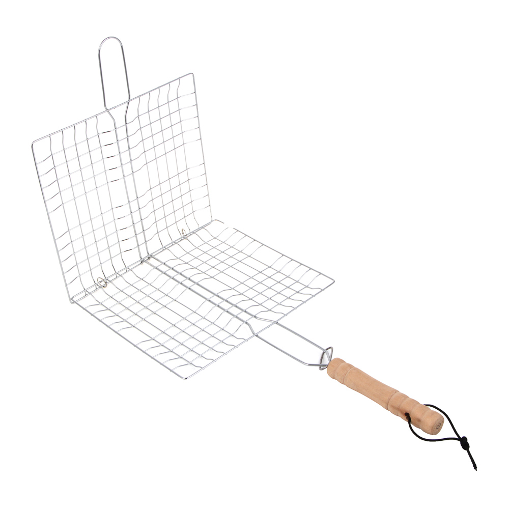 Решетка-гриль хром. тм GRILLBOOM, 20х24х2см, эконом, арт.№ 333-823