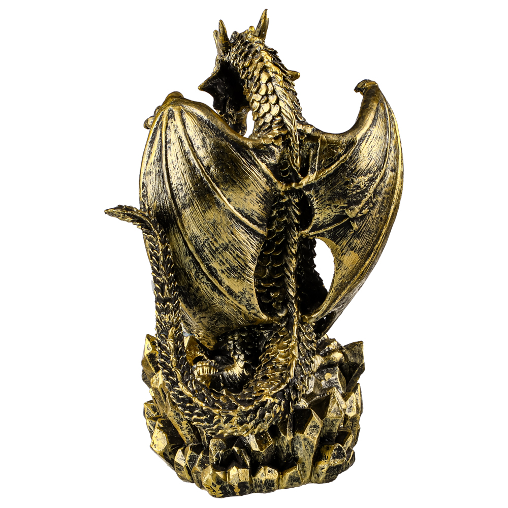 СНОУ БУМ Сувенир со снежным шаром "Сказочный дракон" 16х15х22, полистоун, состаренная бронза, арт.№ 359-872