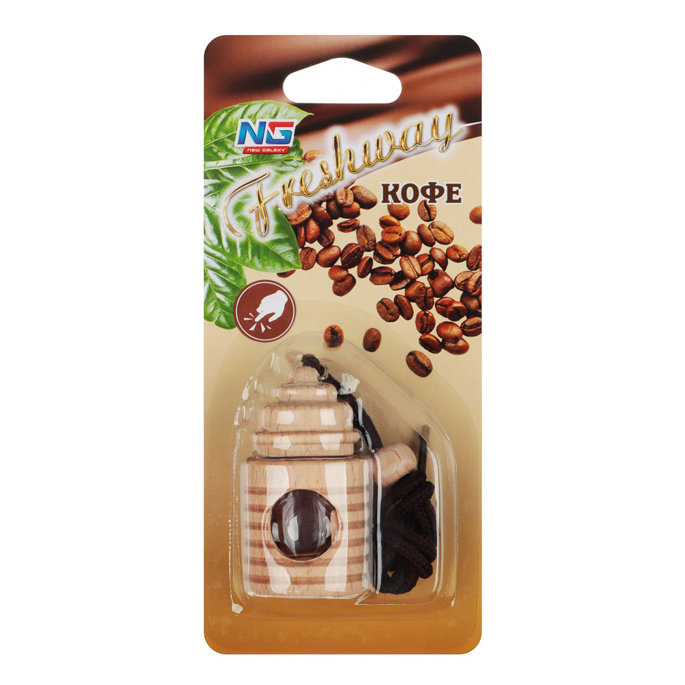 NEW GALAXY Ароматизатор подвесной Freshway, 5 мл, кофе, арт.№ 794-302