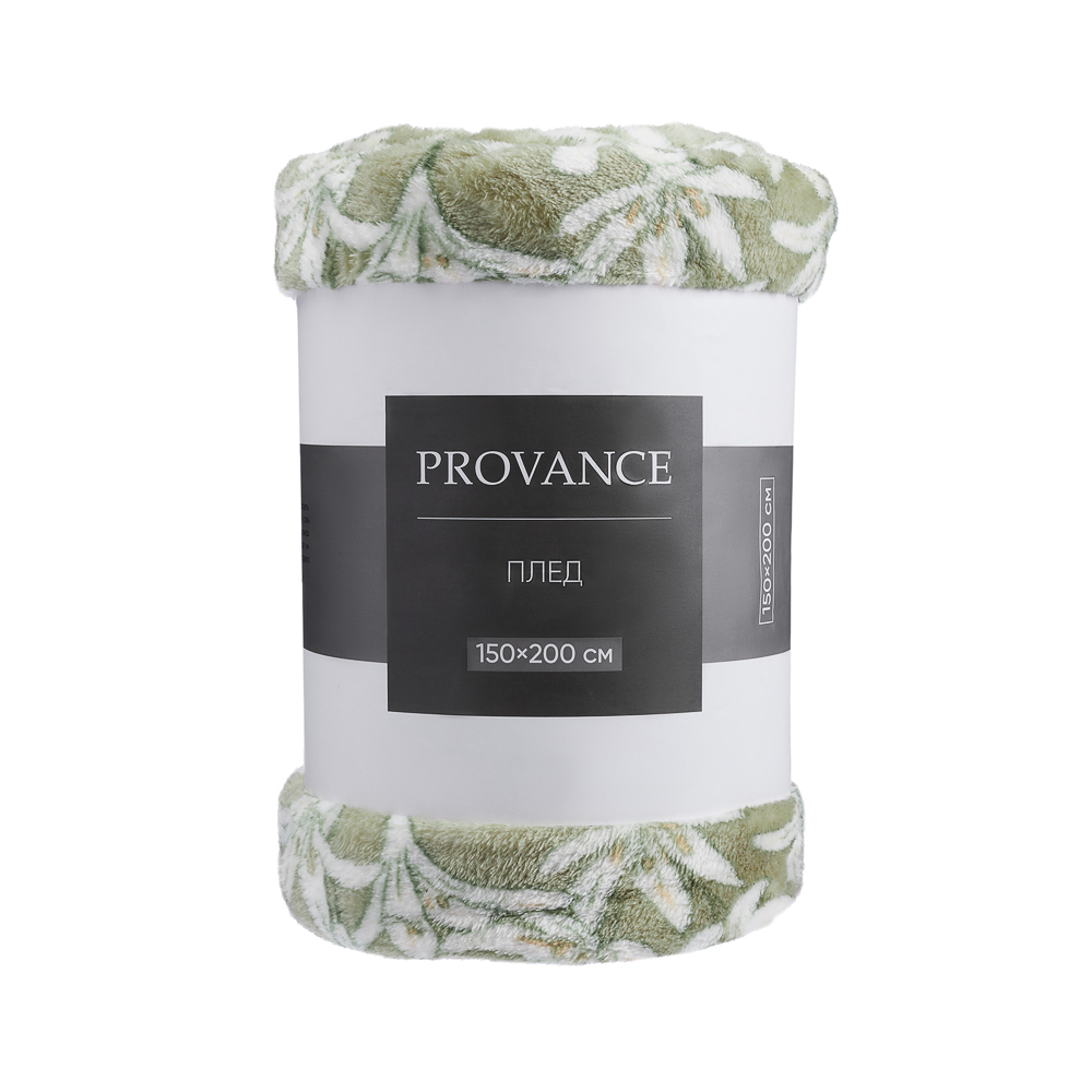 PROVANCE Эвкалипт Плед микрофибра, 150х200см, 230гр/м, зеленый, арт.№ 486-009