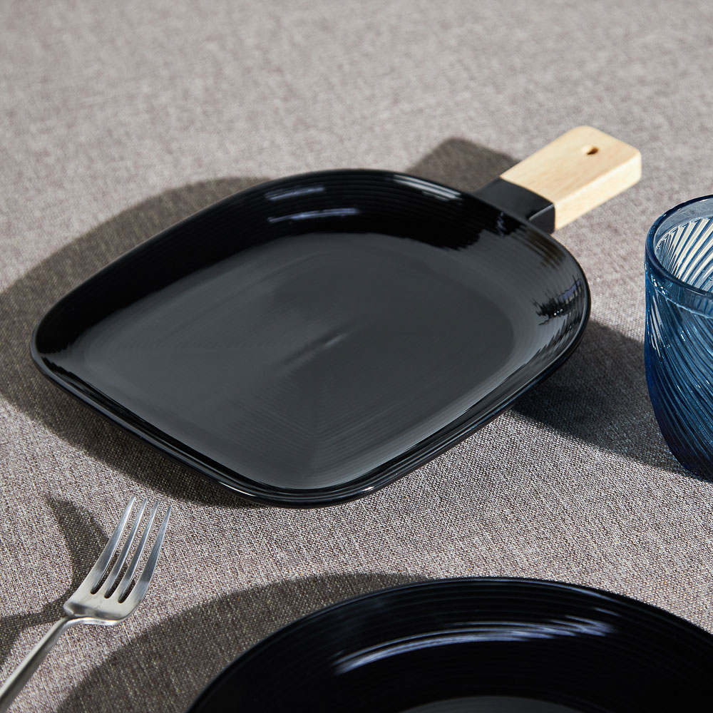 ВСЁГАЗИН Блан нуар Блюдо сервировочное, 29,5х21х3,5см, фарфор, бамбук, арт.№ 821-074