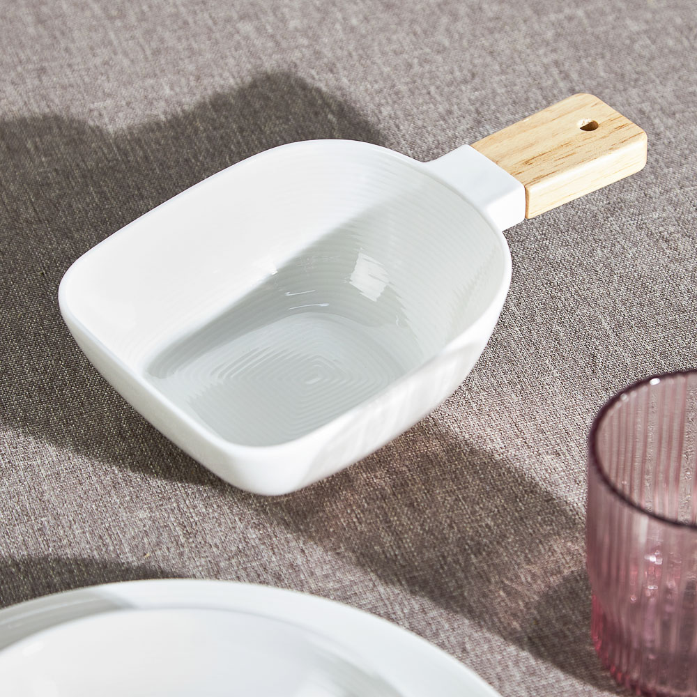 ВСЁГАЗИН Блан нуар Салатник, 23х14х7см, фарфор, бамбук, арт.№ 821-073