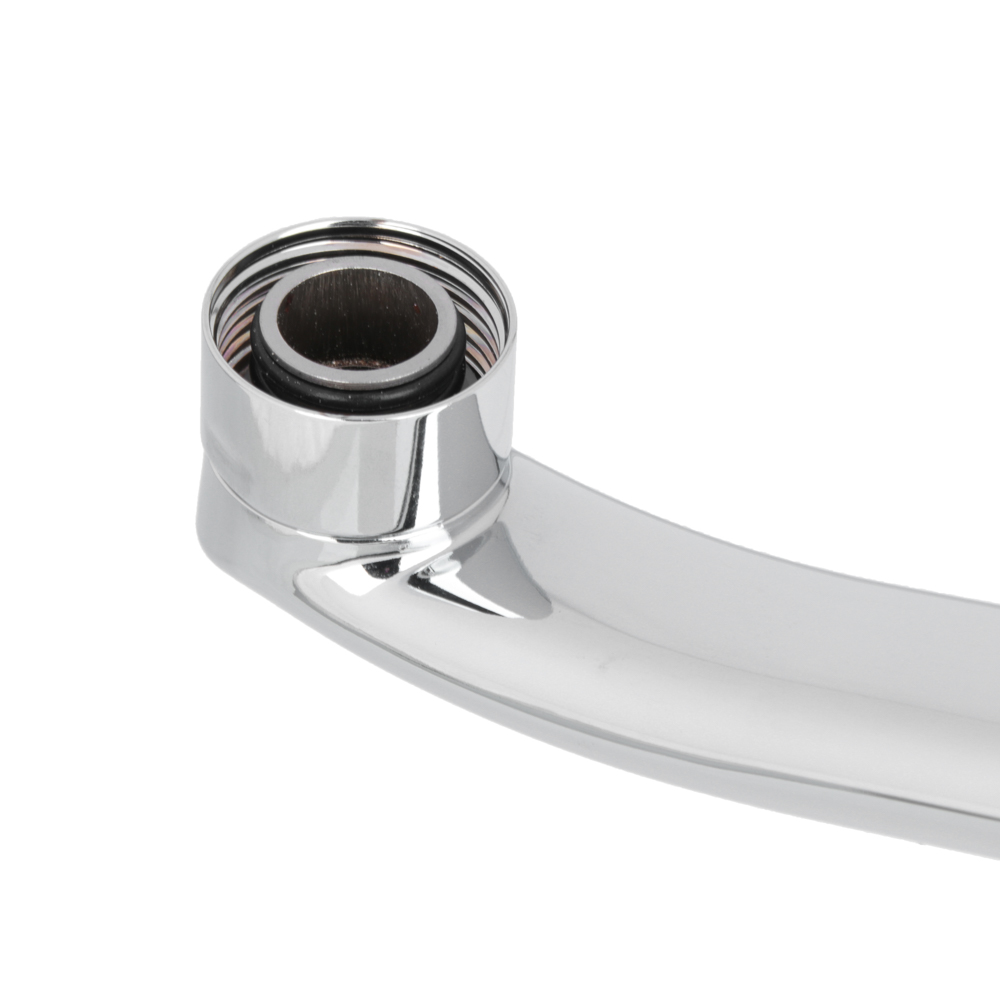 Излив смесителя для ванны, плоский изогнутый, 30см, нерж. сталь, арт.№ 565-006