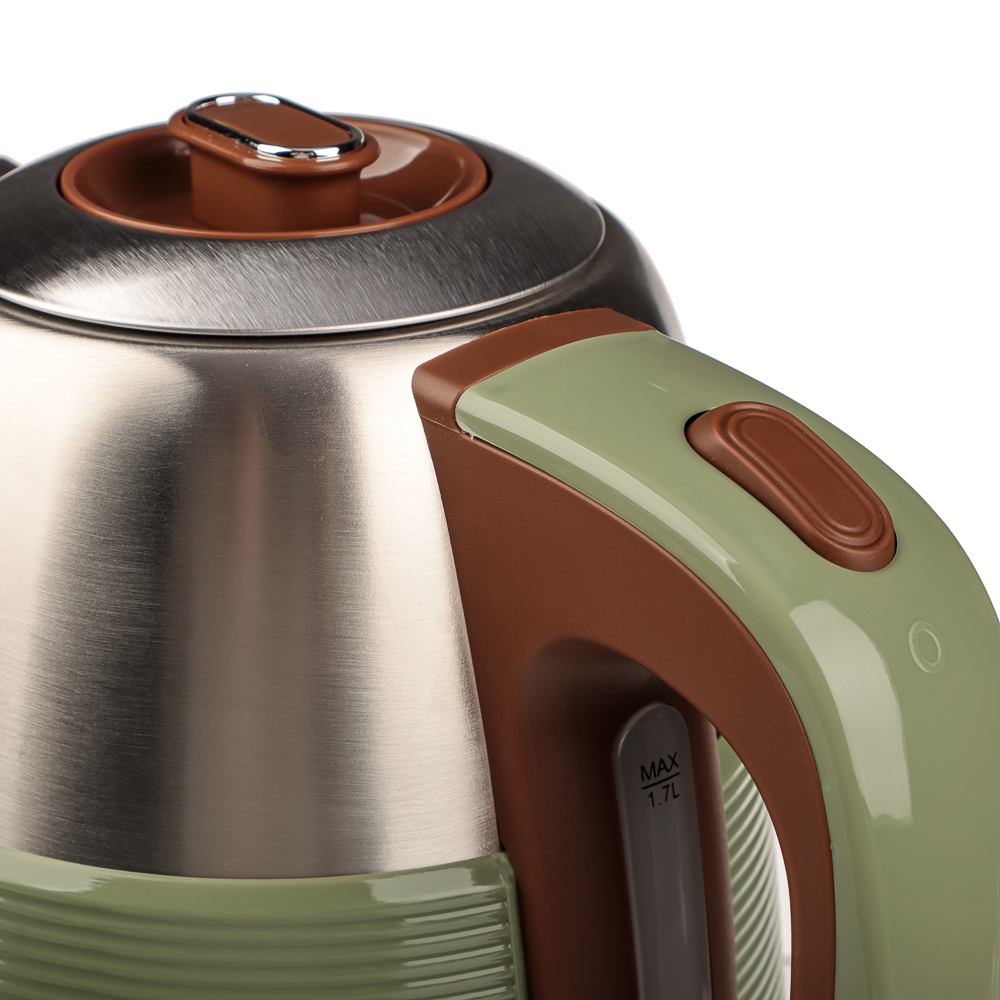 LEBEN Чайник с индикатором температуры 1,7л., 2 цвета, арт.№ 291-120