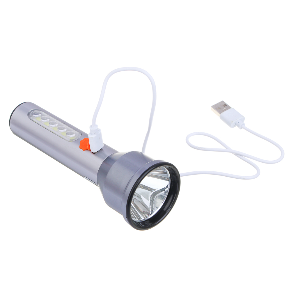 Фонарь рабочий тм ЕРМАК, LED СОВ, 4 режима, 1200мАч, зарядка Type-C, алюминий, пластик, 143х49х29 мм, арт.№ 209-024