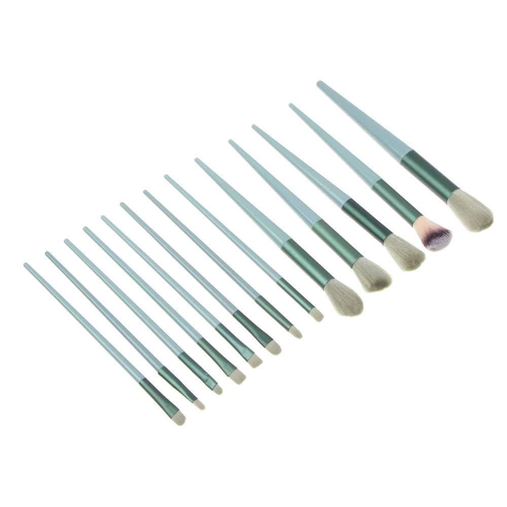 Кисти для визажа 13 шт в чехле ЮНИLOOK , пластик, металл, иск.ворс, полиэстер, 14,5-17,5 см, 3 цвета, арт.№ 357-363