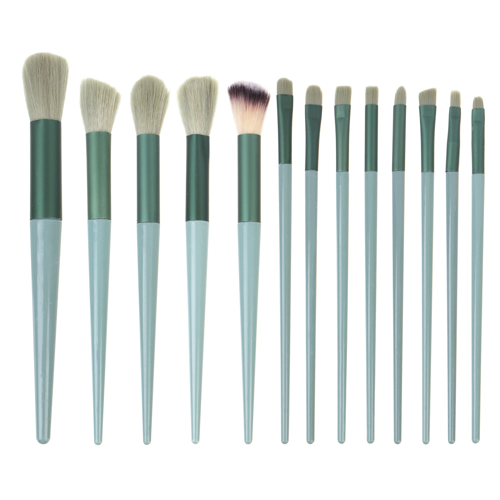 Кисти для визажа 13 шт в чехле ЮНИLOOK , пластик, металл, иск.ворс, полиэстер, 14,5-17,5 см, 3 цвета, арт.№ 357-363