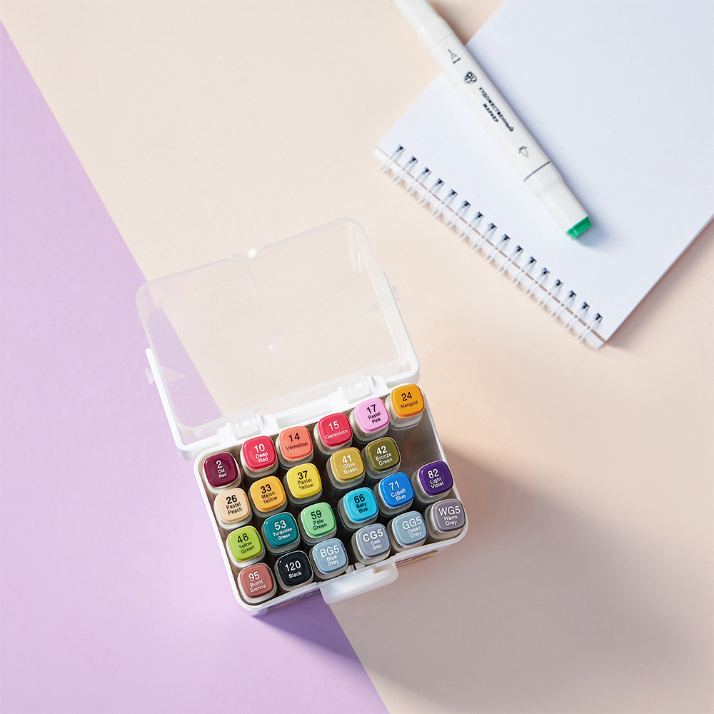 BY Русские Супергерои Набор маркеров худ., 2-стор., круг.нак./кист., 24цв., "Конек джуниор", пл.бокс, арт.№ 613-096