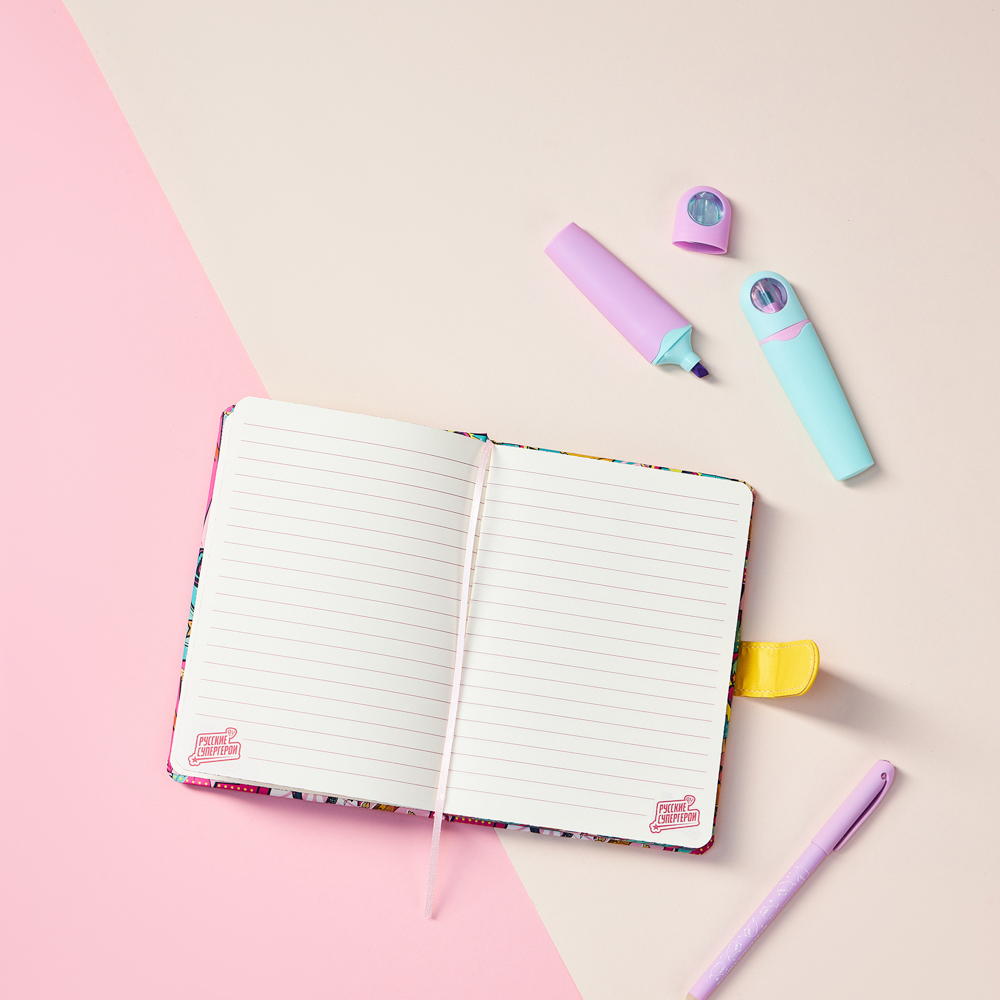 BY Русские Супергерои Зап.книжка 17,8х13см, 112л., тв.обл.с пор., ПУ "софт тач", магнит, "Заря фэшн", арт.№ 557-086