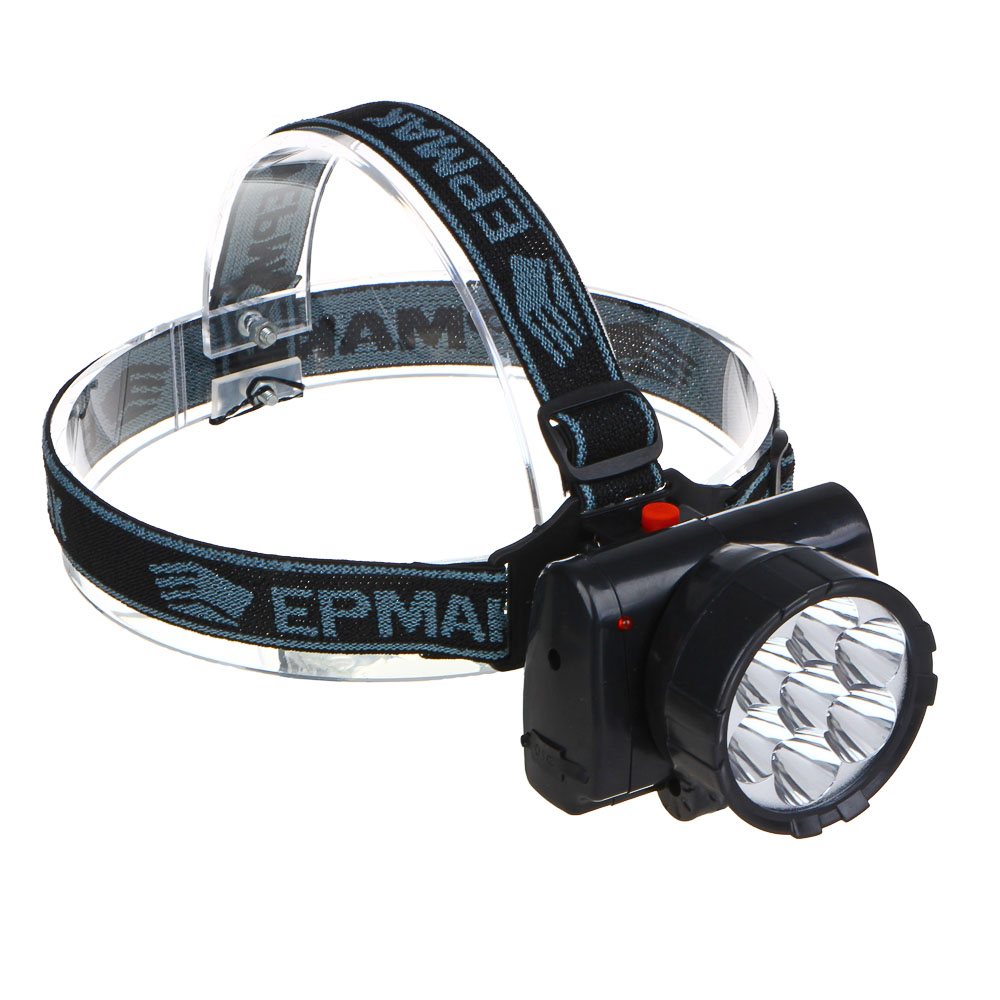 ЕРМАК Фонарь налобный аккумуляторный 7 ярк. LED, шнур 220В, 8,8х7х7,6см, арт.№ 328-048
