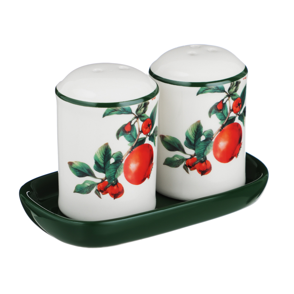 MILLIMI Гранат Набор для соли и перца на подставке, 11х6,5х7см, керамика, арт.№ 824-138