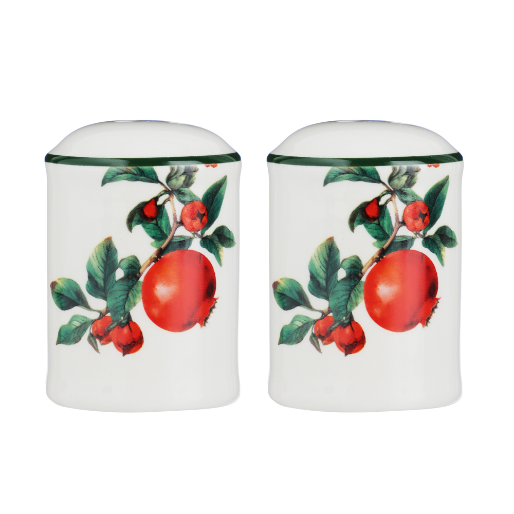 MILLIMI Гранат Набор для соли и перца на подставке, 11х6,5х7см, керамика, арт.№ 824-138