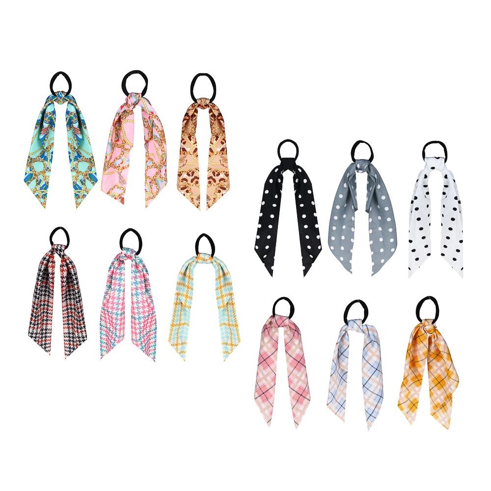 BERIOTTI Резинка для волос с лентой, полиэстер, d5см, 2-4 дизайна, РВ2019-1, арт.№ 322-222