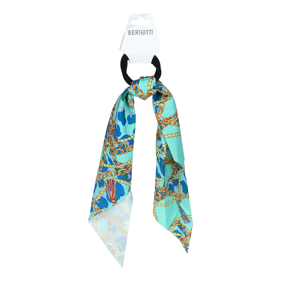 BERIOTTI Резинка для волос с лентой, полиэстер, d5см, 2-4 дизайна, РВ2019-1, арт.№ 322-222