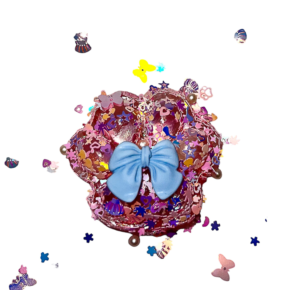 Набор лизунов «Сквиш Лапка», 8см, TPR, синяя с блестками, 15х10см, микс дизайнов, арт.№ 297-157