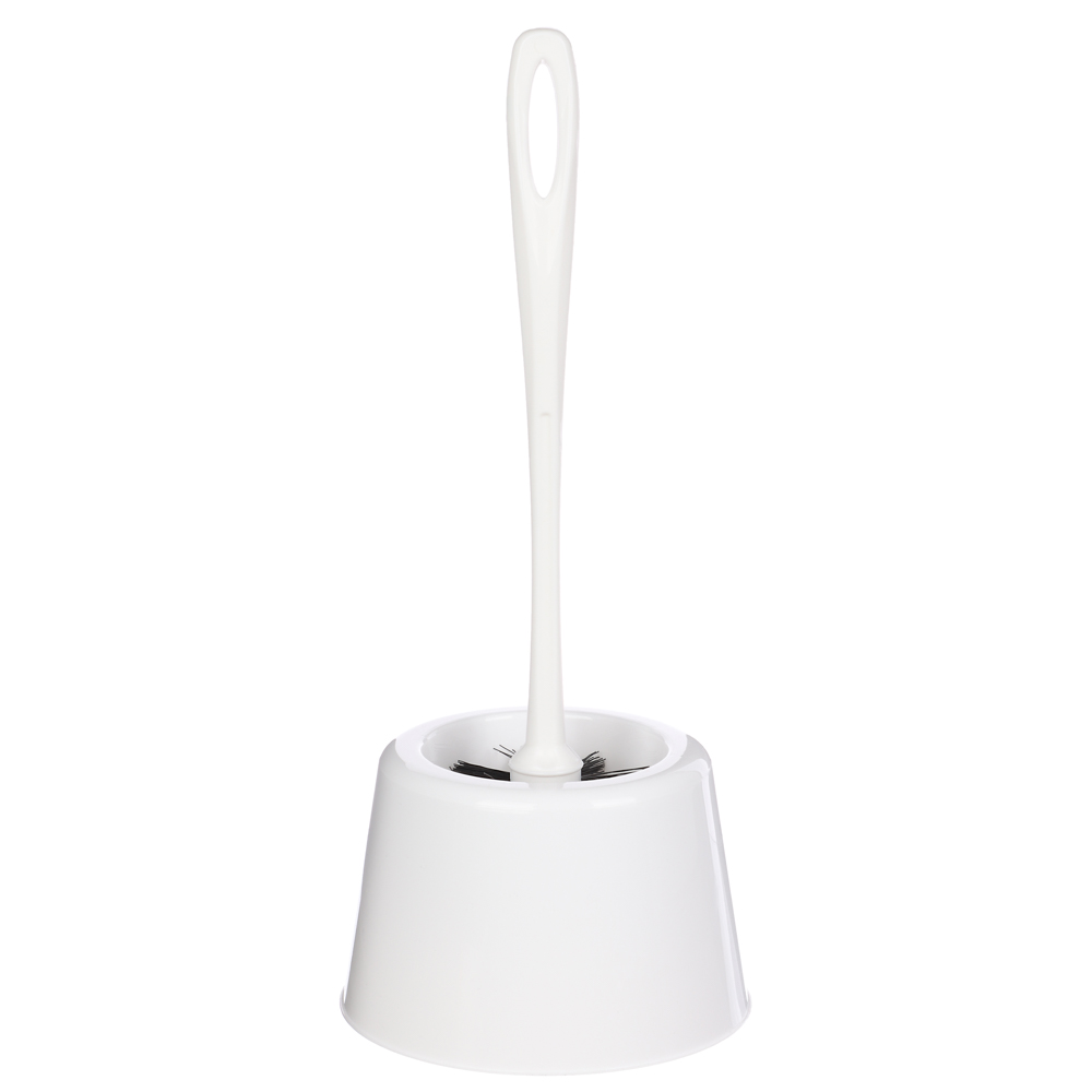 Комплект WC "Rambai" стандарт Full Black, пластик, белый, щетина чёрная, арт.№ 463-432