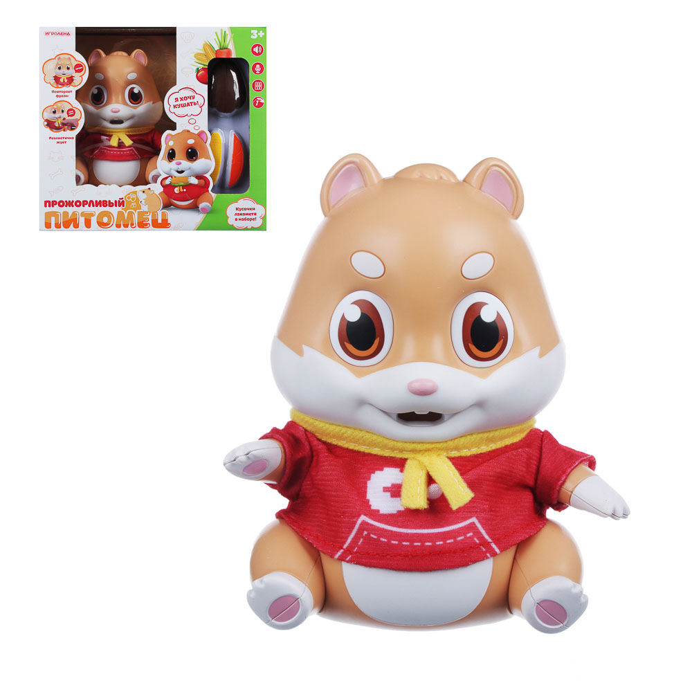 ИГРОЛЕНД Питомец прожорливый сенсорный, жует, звук, ABS, 3хААА, 26x12x21см, арт.№ 272-706