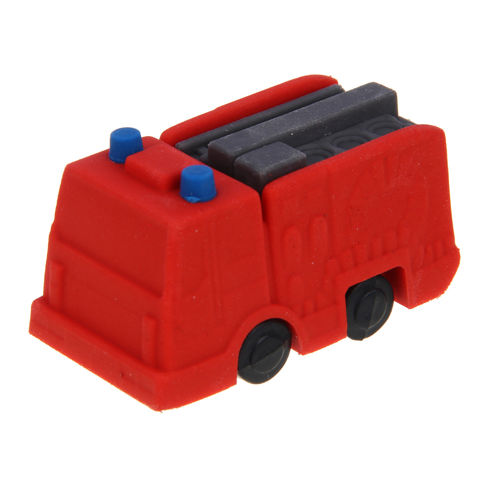 Ластик фигурный в форме транспорта, ТПР, АБС-пластик, 3,7-4,5х1,8-2,5х1,5-2,8см, 4 дизайна, арт.№ 607-009