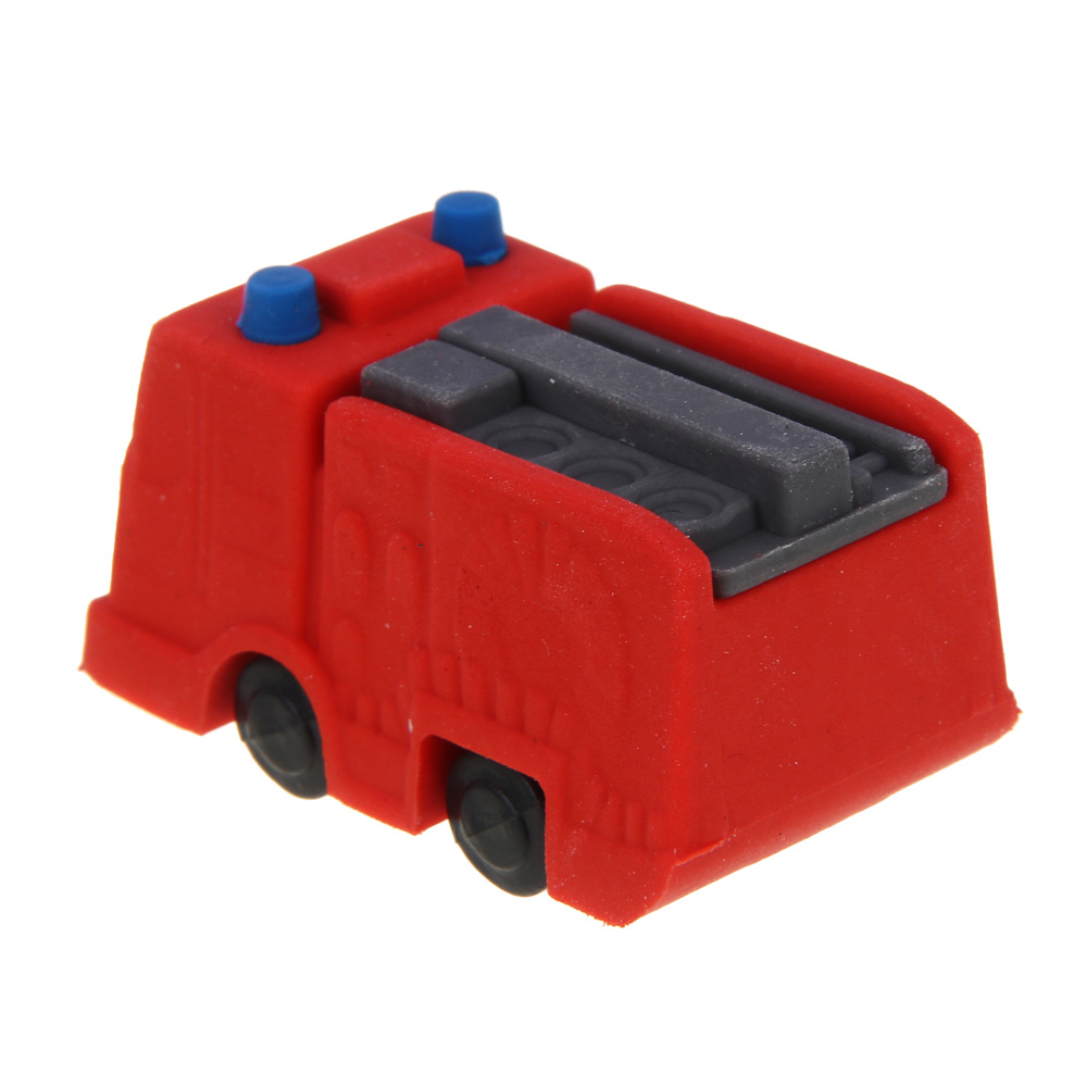Ластик фигурный в форме транспорта, ТПР, АБС-пластик, 3,7-4,5х1,8-2,5х1,5-2,8см, 4 дизайна, арт.№ 607-009
