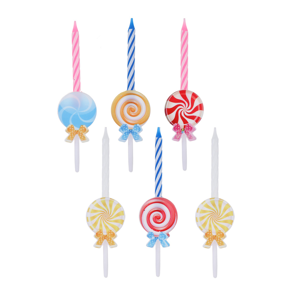 Набор свечей для торта с декором тм Fntastic, 10 см, 6 шт, арт.№ 506-010