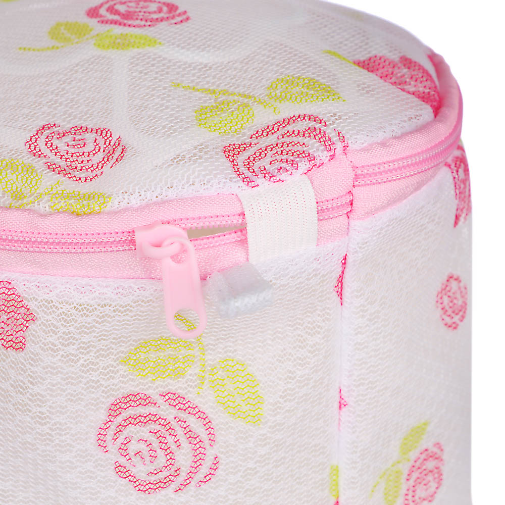 VETTA Мешок для стирки белья, цилиндр, на замке, пластик, полиэстер, d15х16h см, 4 дизайна, арт.№ 452-013