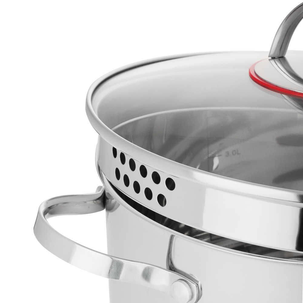 VETTA Бирмингем Кастрюля 22х13,5см, 4,8л, со стекл. крышкой, индукция, арт.№ 822-138