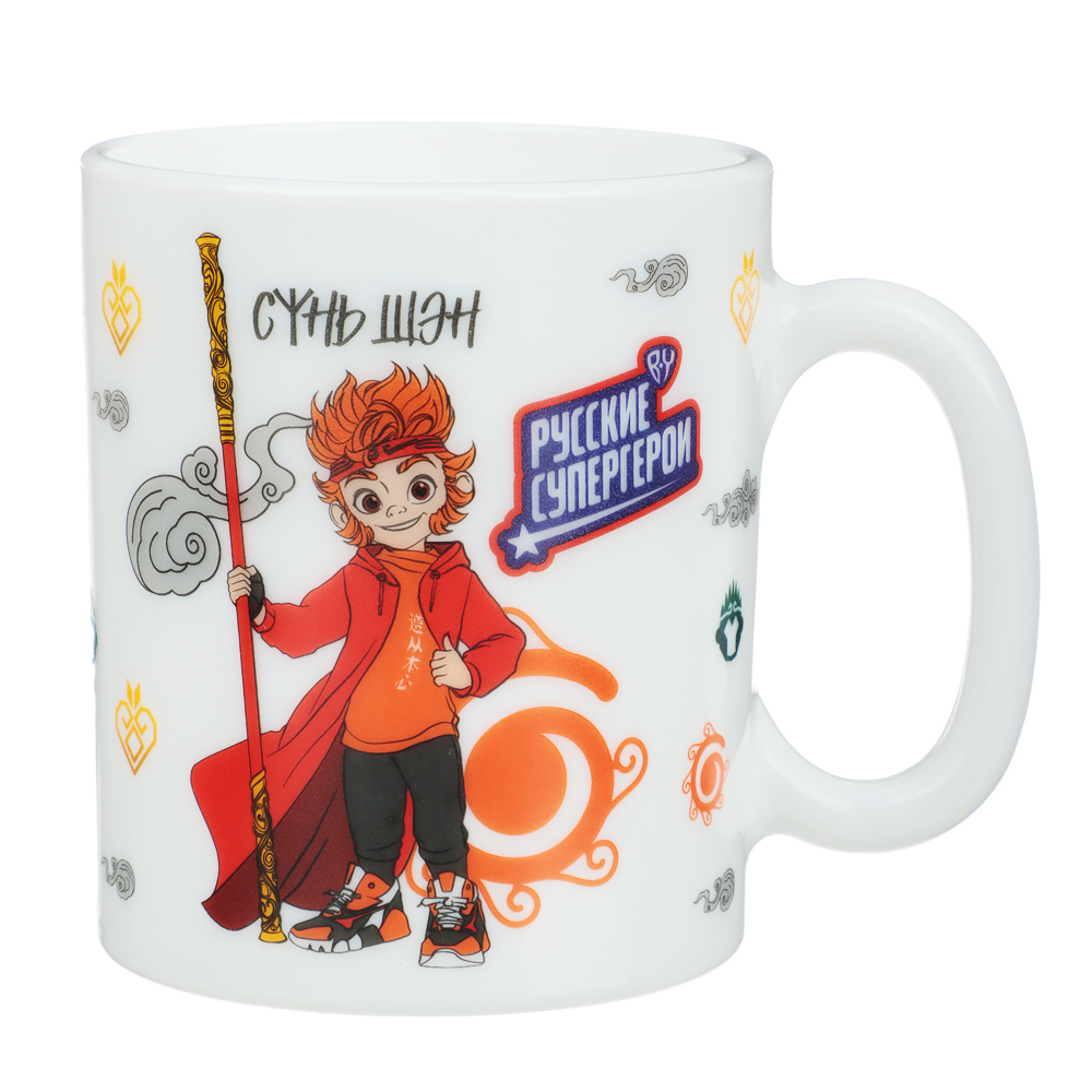 BY Русские Супергерои Шэн Набор посуды 3 пред, тар. 20см, салат.500мл, кружка 300мл, опал, под.упак., арт.№ 818-055