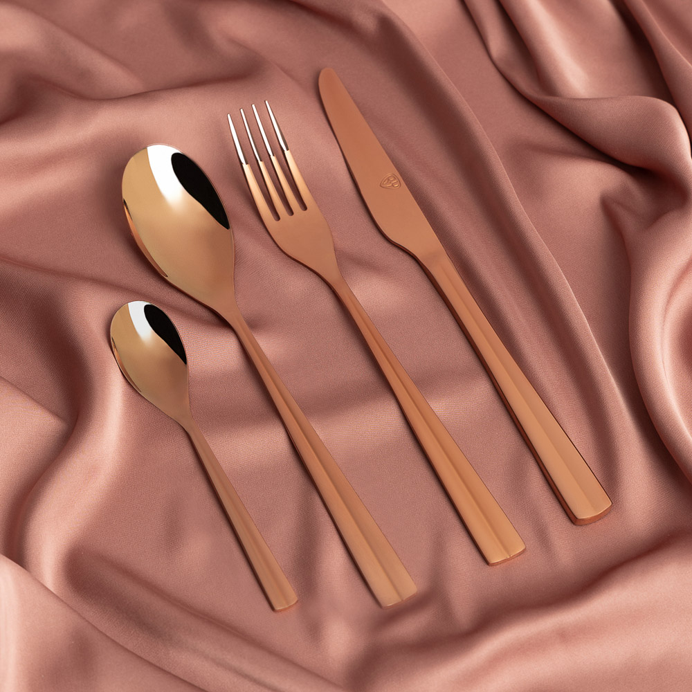 BY COLLECTION Ларре Нож столовый, 1 пр. на блистере, нерж.сталь 18/10 (white line), арт.№ 815-408