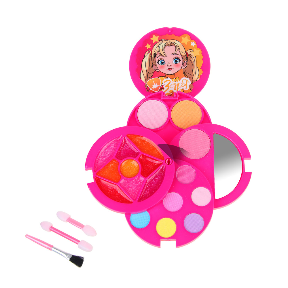 BY Русские Супергерои Набор детской косметики: тени, блески для губ, аппликатор, зеркало, #77020, арт.№ 330-557