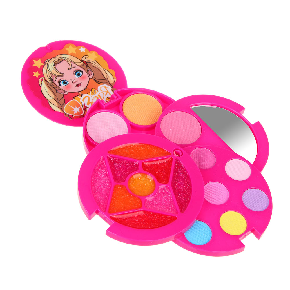 BY Русские Супергерои Набор детской косметики: тени, блески для губ, аппликатор, зеркало, #77020, арт.№ 330-557