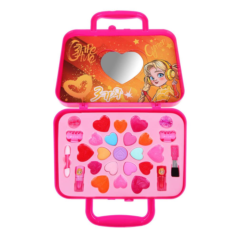 BY Русские Супергерои Набор детской косметики: тени, блески, помады, кольца, аппликатор, заколки, МП-1, арт.№ 330-560