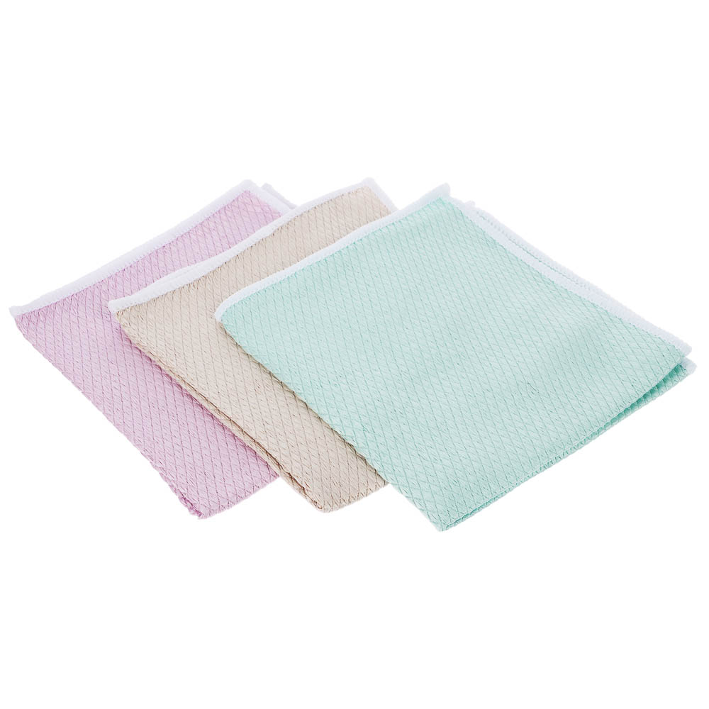 Салфетка для стекол и зеркал тм VETTA, 30х30см, микрофибра 210г/кв.м., 3 цвета, арт.№ 448-077