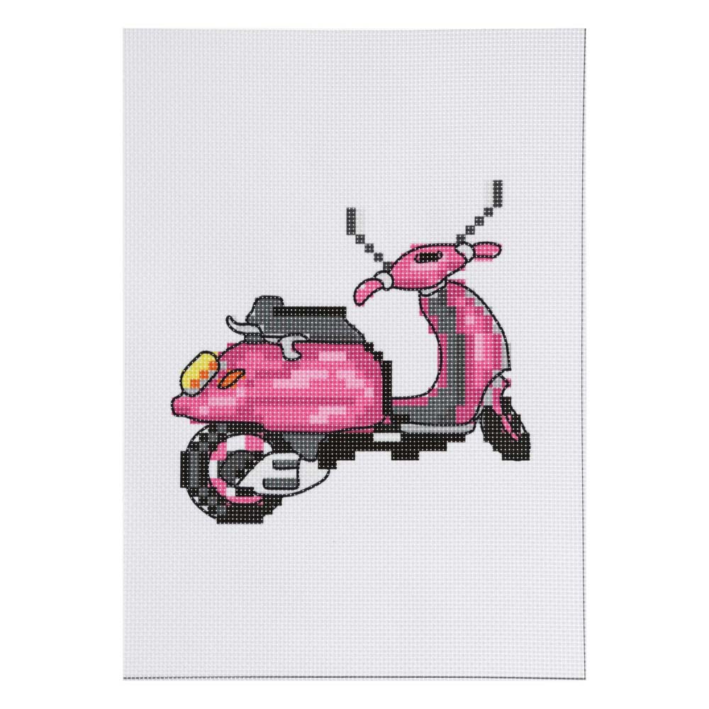 Набор для вышивания крестиком, канва, нити, игла, 20x27,5см, 12 дизайнов, арт.№ 366-209