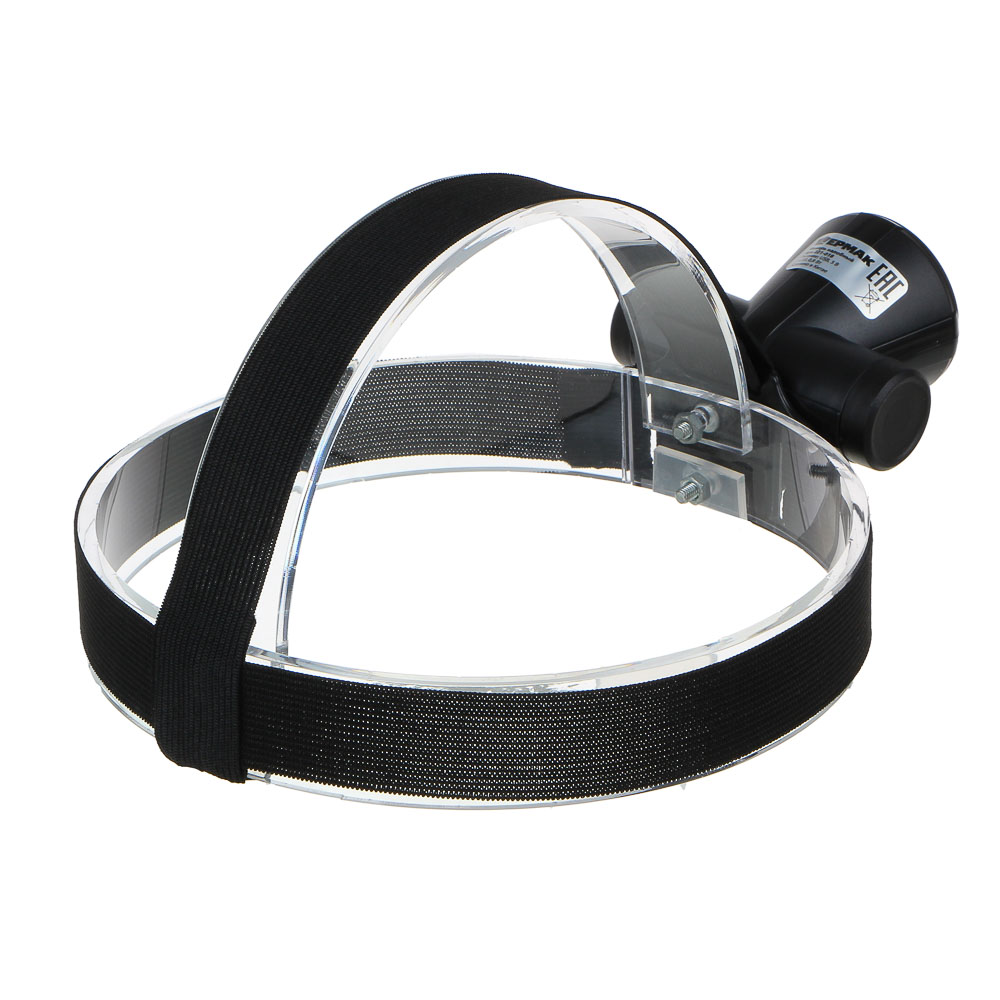 Фонарь налобный тм ЕРМАК, 1 LED, 3 Вт, 8х6х6,2 см, 2 режима, 1200мАч, USB кабель, пластик, арт.№ 221-018