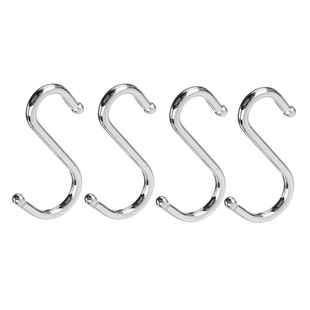 Набор крючков S-образных тм VETTA, хромированная сталь, 4 шт, арт.№ 481-021